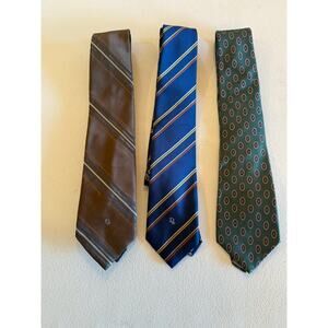 Christian Dior Lot of 3 Men's Vintage Designer Silk Ties